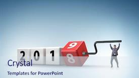  Presentation with reveal - Slides consisting of employees transition - businessman employee rotating cube background and a  colored foreground