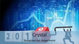  Presentation with reveal - Audience pleasing PPT theme consisting of employees transition - businessman employee rotating cube backdrop and a light blue colored foreground