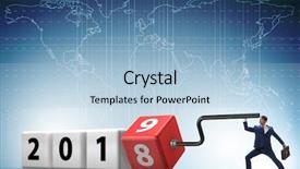  Presentation with reveal - Presentation having employees transition - businessman employee rotating cube background and a light blue colored foreground