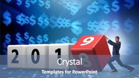  Presentation with reveal - Amazing PPT theme having employees transition - businessman employee rotating cube backdrop and a teal colored foreground