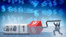  Presentation with reveal - Theme enhanced with employees transition - businessman employee rotating cube background and a light blue colored foreground