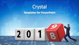  Presentation with reveal - Theme consisting of employees transition - businessman employee rotating cube background and a teal colored foreground