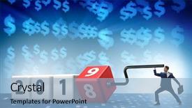  Presentation with reveal - Colorful slides enhanced with employees transition - businessman employee rotating cube backdrop and a light blue colored foreground