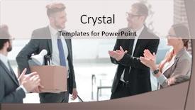  Presentation with welcome - Amazing slides having employees welcome the new team backdrop and a lemonade colored foreground