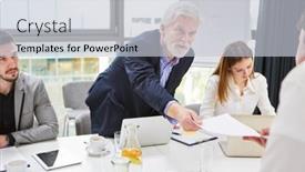  Presentation with contract - Slide deck with employer-or-manager-presents-trainee background and a lemonade colored foreground