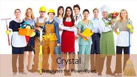  Presentation with group of people praying to god - Presentation theme consisting of employment - group of business people isolated background and a coral colored foreground