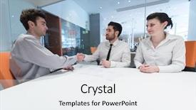  Presentation with employment law - Beautiful PPT theme featuring employment law - signing contract on partners back backdrop and a white colored foreground