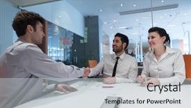  Presentation with employment law - PPT layouts having employment law - signing contract on partners back background and a light gray colored foreground