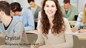  Presentation with assessment center - Beautiful presentation design featuring top view coffee mers-cov backdrop and a coral colored foreground