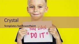  Presentation with empower - Audience pleasing presentation design consisting of empower enhance enable and engage backdrop and a coral colored foreground