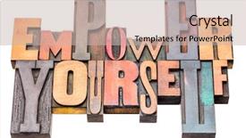  Presentation with empower - Beautiful PPT layouts featuring empower yourself- isolated word abstract backdrop and a soft green colored foreground