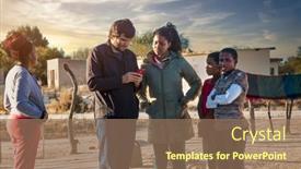  Presentation with workshop - PPT theme consisting of empowering-woman-workshop-in-rural background and a coral colored foreground