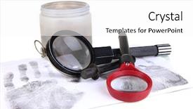  Presentation with fingerprint - PPT layouts featuring empreinte digitale - objects for fingerprint isolated background and a  colored foreground