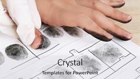  Presentation with fingerprints - Slides enhanced with empreinte digitale - taking fingerprints background and a sky blue colored foreground