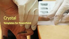  Presentation with fingerprints - Cool new slides with empreinte digitale - taking fingerprints backdrop and a tawny brown colored foreground