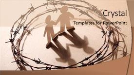  Presentation with humanity - Slide deck featuring emprisoned - crime imprisonment refugee and humanity background and a lemonade colored foreground