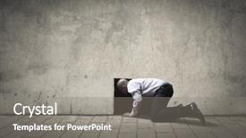  Presentation with motivation ball hill businessman - PPT theme featuring emprisoned - imprisoned businessman background and a gray colored foreground