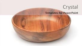  Presentation with bowl - Slide set consisting of empty-acacia-wood-serving-bowl background and a soft green colored foreground