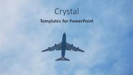  Presentation with salon - Presentation design consisting of empty-aircraft-salon-indoor-travel background and a light blue colored foreground