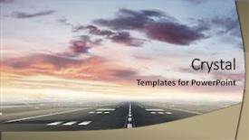  Presentation with airport runway - PPT layouts enhanced with empty airport runway concept background and a lemonade colored foreground