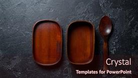  Presentation with asian food - Presentation having empty-asian-bento-food-box background and a wine colored foreground