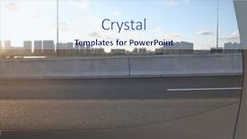  Presentation with asphalt road - PPT theme enhanced with empty-asphalt-road-and-beautiful background and a sky blue colored foreground