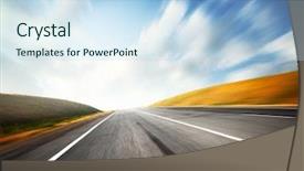  Presentation with asphalt - Presentation consisting of empty asphalt road and blue background and a light blue colored foreground