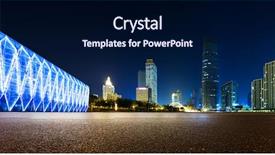  Presentation with asphalt road - Cool new slide set with empty asphalt road and modern backdrop and a navy blue colored foreground