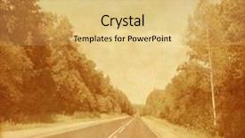  Presentation with asphalt - Slide deck enhanced with empty asphalt road in grunge and retro style background and a yellow colored foreground