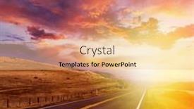  Presentation with asphalt - Presentation design with empty-asphalt-road-in-rural background and a lemonade colored foreground