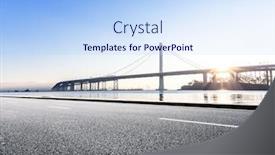  Presentation with tranquil - Beautiful presentation featuring empty-asphalt-road-with-tranquil backdrop and a light blue colored foreground