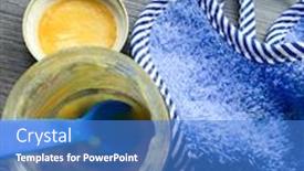  Presentation with baby food jar - Cool new PPT theme with empty-baby-food-jar-next backdrop and a teal colored foreground