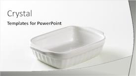  Presentation with baking - PPT layouts enhanced with empty-baking-tray-on-white background and a white colored foreground