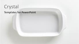  Presentation with banking comercial baking - PPT layouts enhanced with empty baking tray on white background background and a white colored foreground