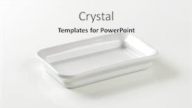  Presentation with baking - Slides with empty-baking-tray-on-white background and a white colored foreground