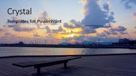  Presentation with dawn - Cool new theme with empty-bench-at-dawn backdrop and a light blue colored foreground