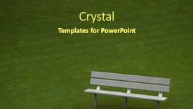  Presentation with empty - Cool new presentation with empty-bench-on-a-park backdrop and a tawny brown colored foreground