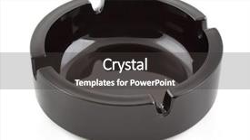  Presentation with black ceramic - Amazing presentation theme having empty black ceramic ashtray isolated backdrop and a dark gray colored foreground