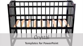  Presentation with black baby - PPT theme enhanced with empty-black-wooden-furniture background and a light gray colored foreground