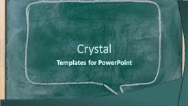  Presentation with blackboard - Presentation design featuring empty-blackboard-background-with-copy background and a ocean colored foreground