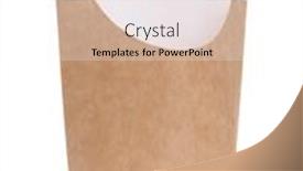  Presentation with french fries - PPT theme featuring empty-blank-brown-paper-french and a  colored foreground