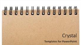  Presentation with spiral binding - Slides featuring empty blank front page cover background and a coral colored foreground