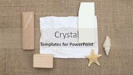  Presentation with wood board - Presentation theme enhanced with empty-blank-texture-canvas-paper background and a mint green colored foreground
