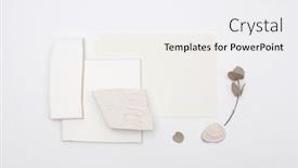  Presentation with text message - Presentation theme with empty-blank-texture-canvas-paper background and a white colored foreground