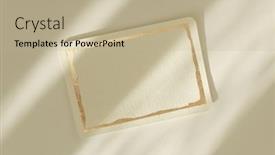  Presentation with gold frame - Presentation design having empty-blank-texture-canvas-paper background and a mint green colored foreground