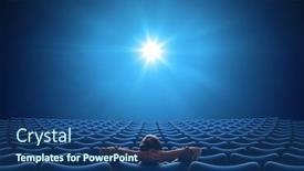  Presentation with vip - Presentation theme featuring empty-blue-cinema-with-vip background and a ocean colored foreground