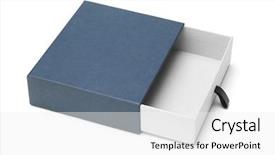  Presentation with gift - Slide deck consisting of empty blue gift box background and a white colored foreground
