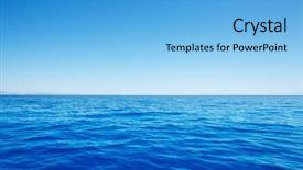  Presentation with empty - Cool new slides with empty blue ocean and blue backdrop and a light blue colored foreground