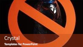  Presentation with free global warming - Colorful presentation enhanced with empty blue plastic bottle backdrop and a tawny brown colored foreground