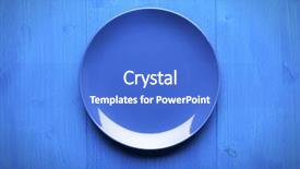  Presentation with blue - Presentation enhanced with empty blue plate on blue background and a cobalt blue colored foreground
